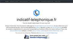 Desktop Screenshot of indicatif-telephonique.fr