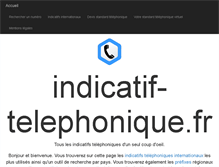Tablet Screenshot of indicatif-telephonique.fr